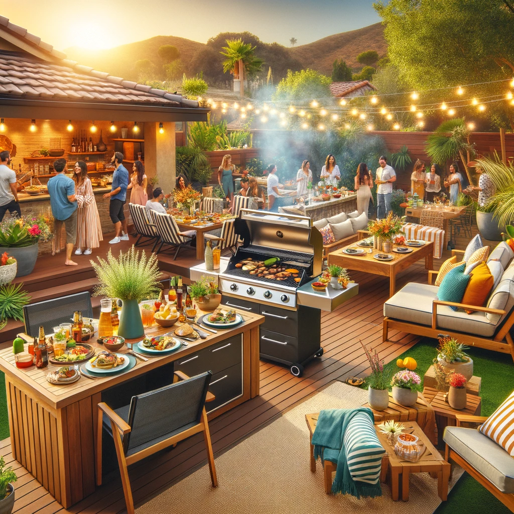 Tips-to-Create-the-Perfect-Atmosphere-For-Your-Outdoor-BBQ-Installation-2: Lively and warm outdoor BBQ