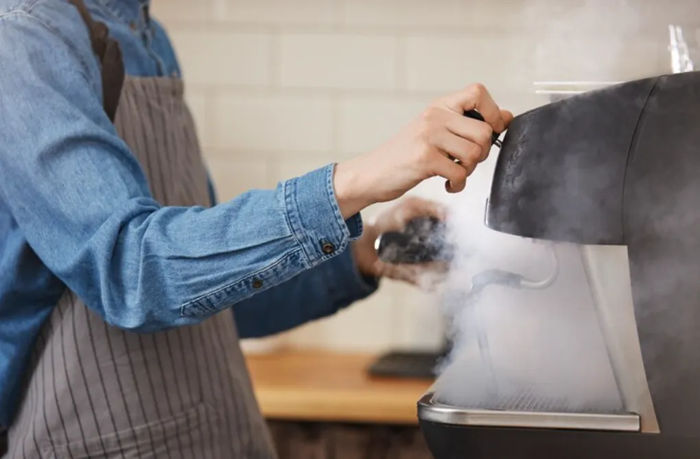 A normal kitchen scent from espresso machine is different from a gas leak smell
