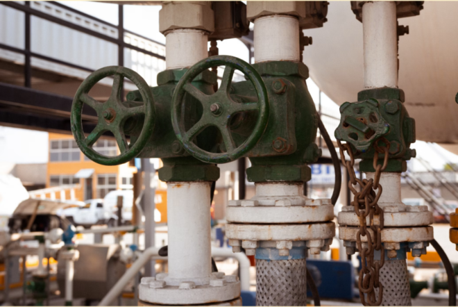 How does a gas heater work: an industrial gas valve.