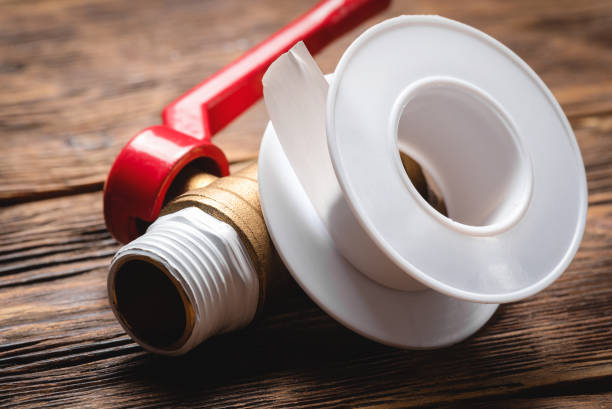 What sealant is used for gas fittings: a PTFE tape.