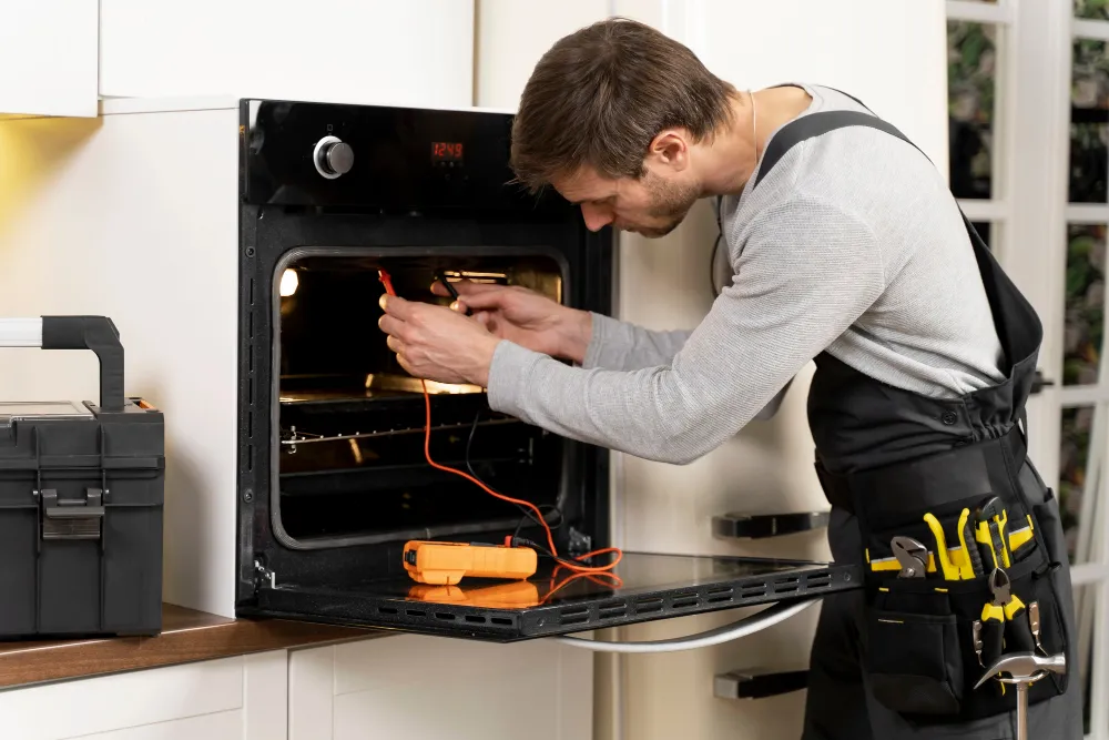If you suspect a gas leak in your oven, call a technician