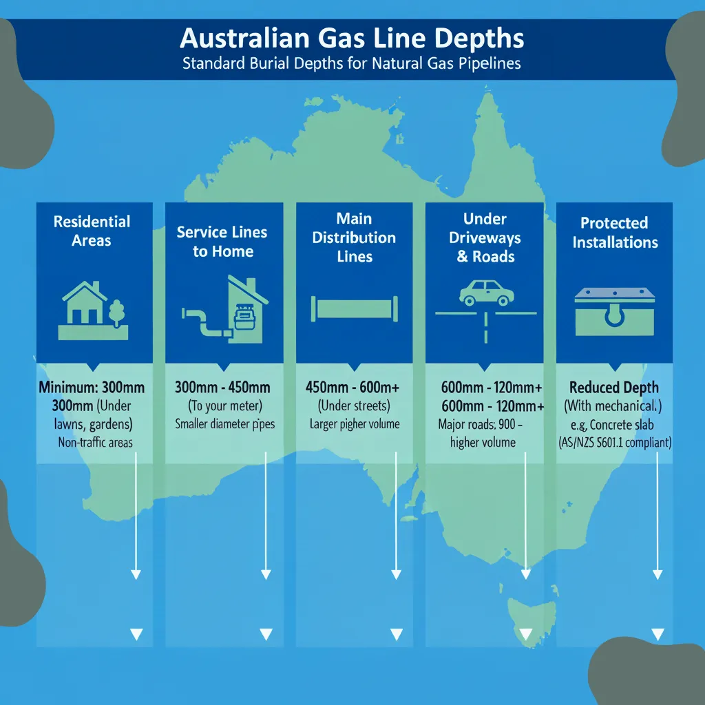 how deep are gas lines buried_