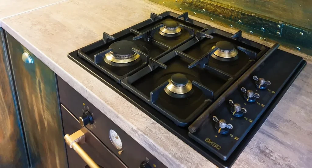 Turn off all burner knobs while waiting for gasfitter to come