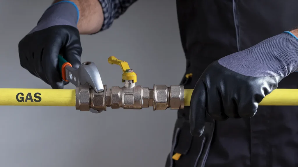 The gas fitter will always check for any leak before you can use your gas dryer
