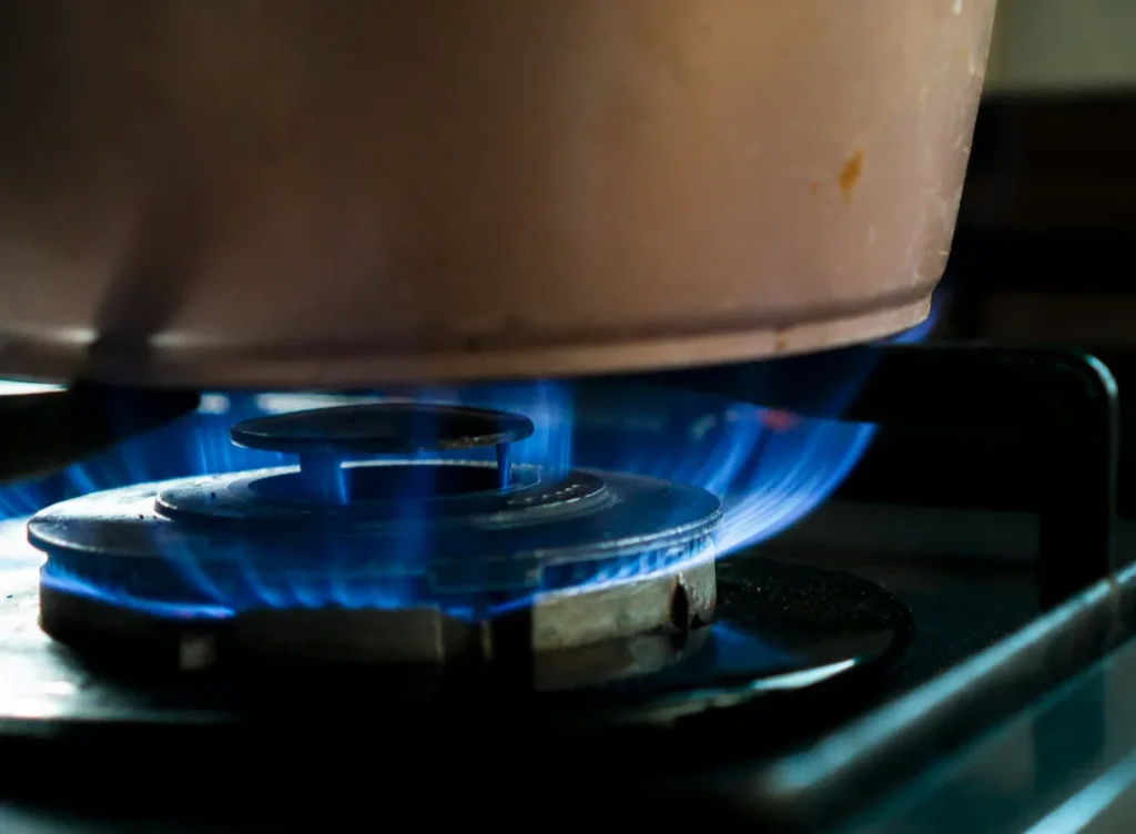 If you want to have blue cooktop flames, make sure you have the right gas pipe size