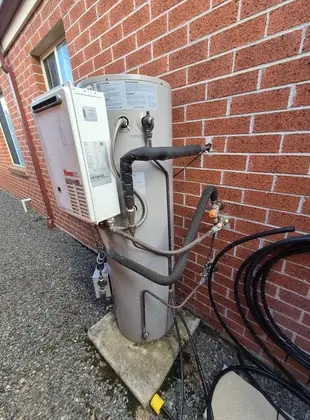 A gas-boosted solar hot water system is a hybrid setup for heating