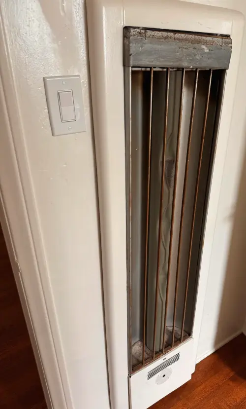 An example of a classic gas wall heater
