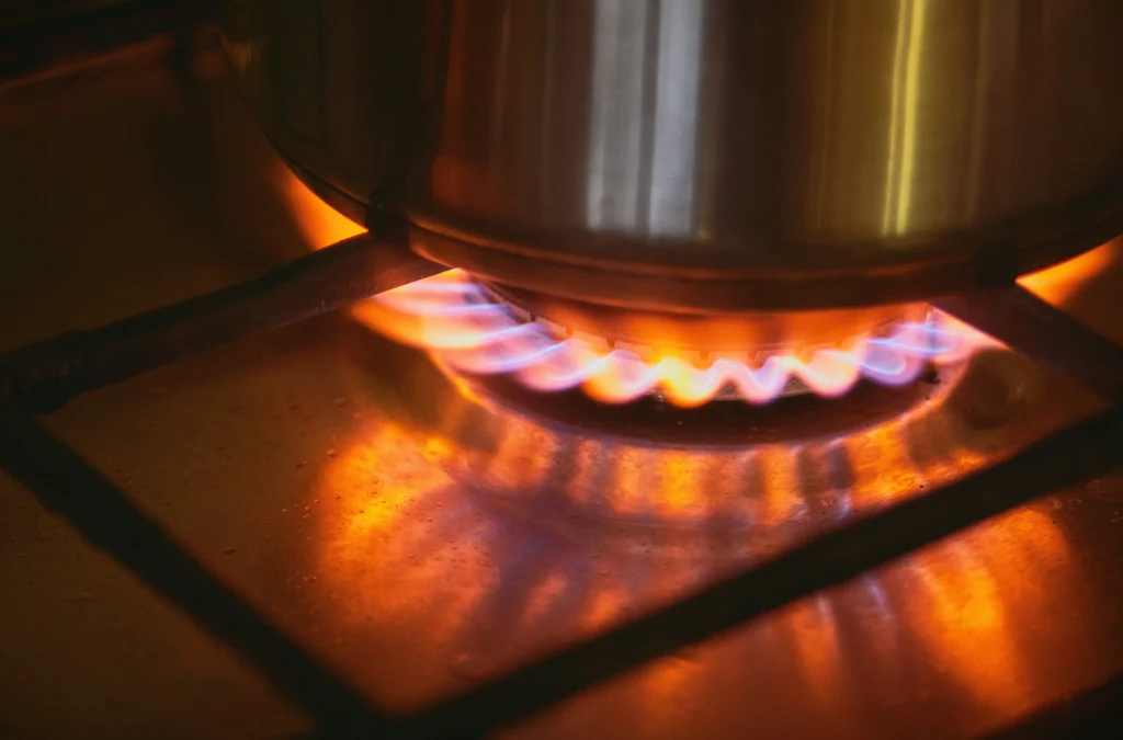 Gas Stove Orange Flame