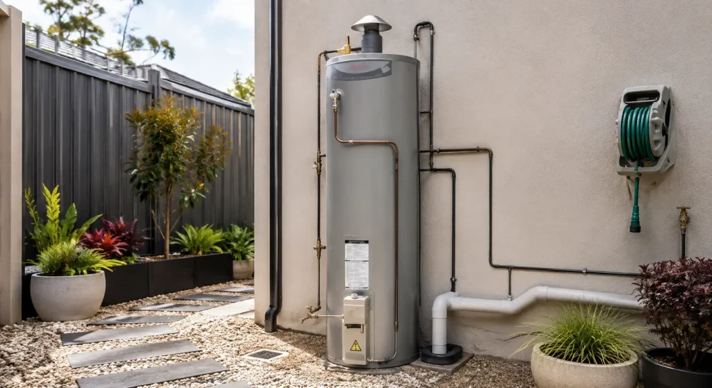 A gas storage hot water system