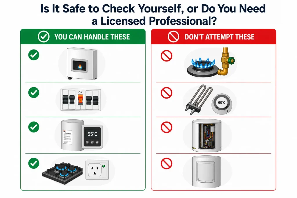 You need to leave dangerous no hot water issue to a professional